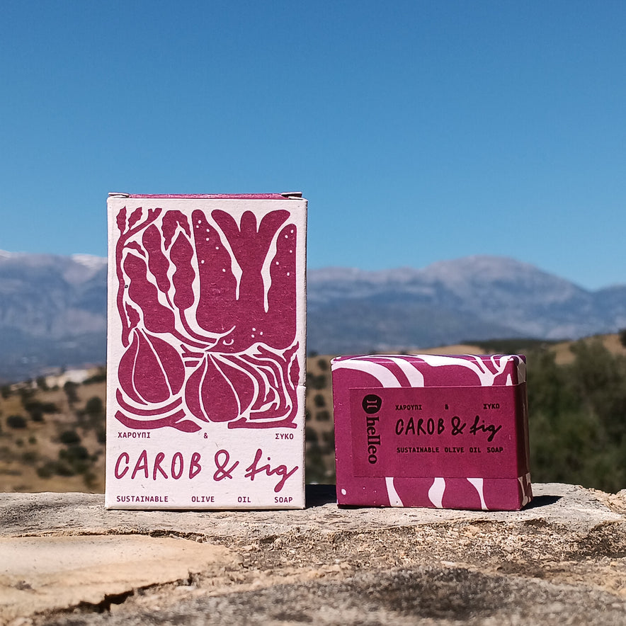Image for "Carob &amp; Fig" Handmade Soap by Helleo